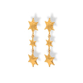 Aretes largos con estrellas de sheriff
vista lateral